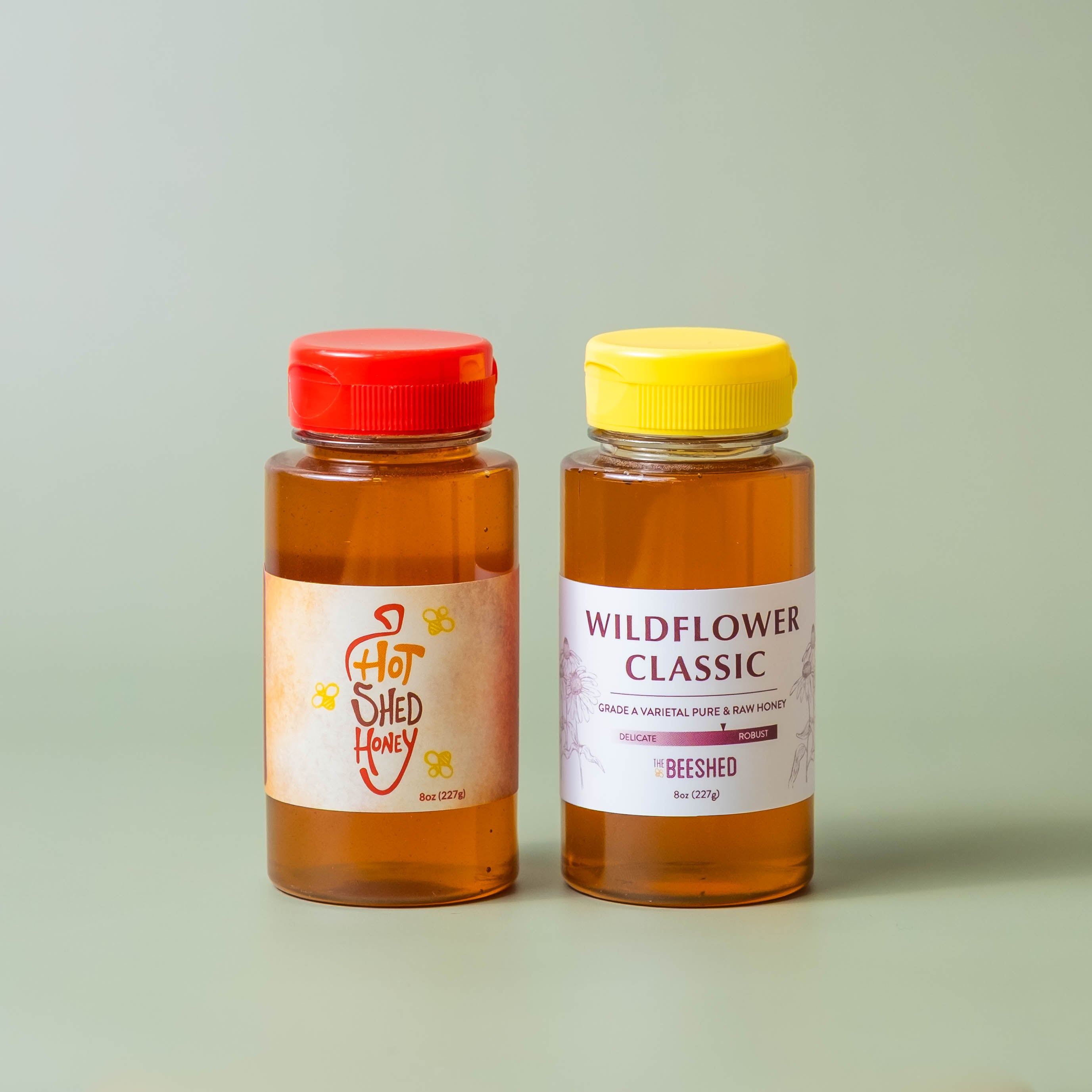 Wildflower Honey + Hot Shed Honey