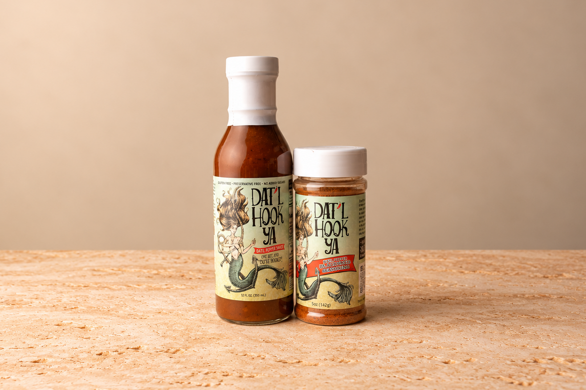 Dat'l Hook Ya Pepper Sauce + Seasoning