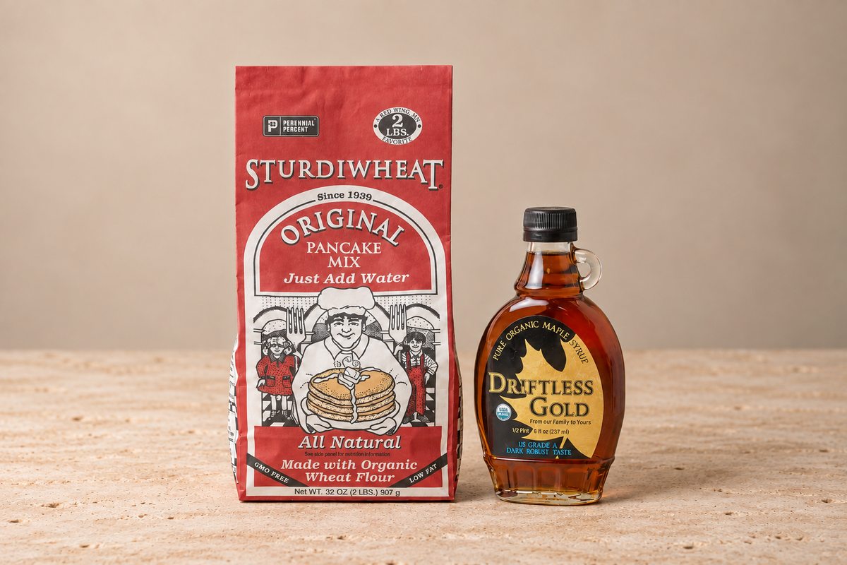 Organic Maple Syrup + Pancake Mix